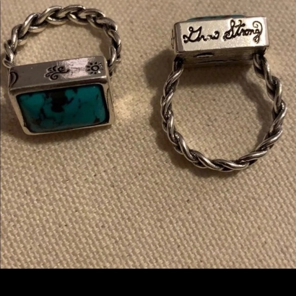 Turquoise Horse Ring rope ring - Picture 10 of 10